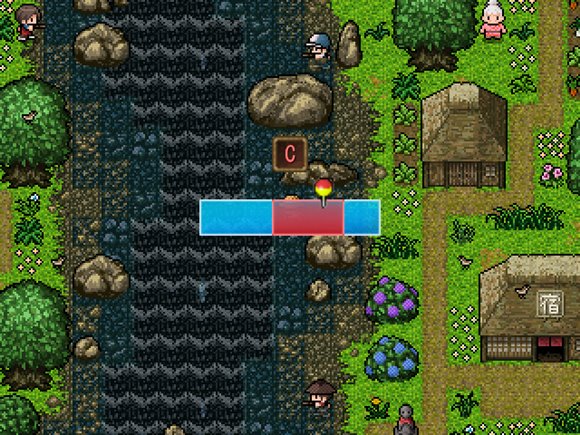 川のヌキ釣り~滝つぼの天女~