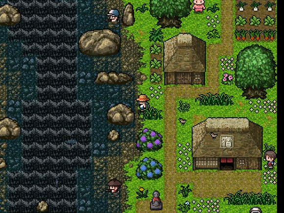 川のヌキ釣り～滝つぼの天女～