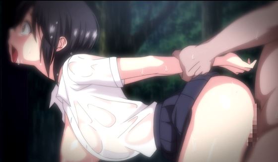 濡れ透けJ○ 雨宿りレ×プ