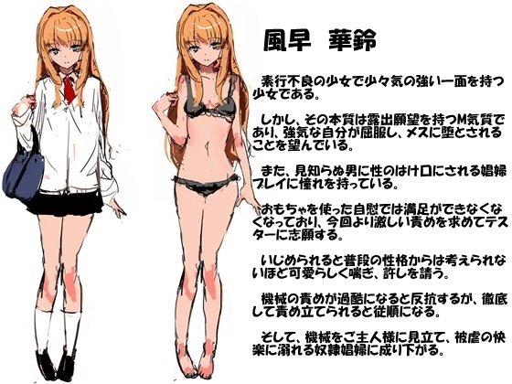 自虐オナニー露出少女 奴隷娼婦衣装に汚される私