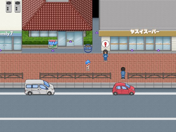 ドットアニメ町中探索ゲーム 茜町道草録