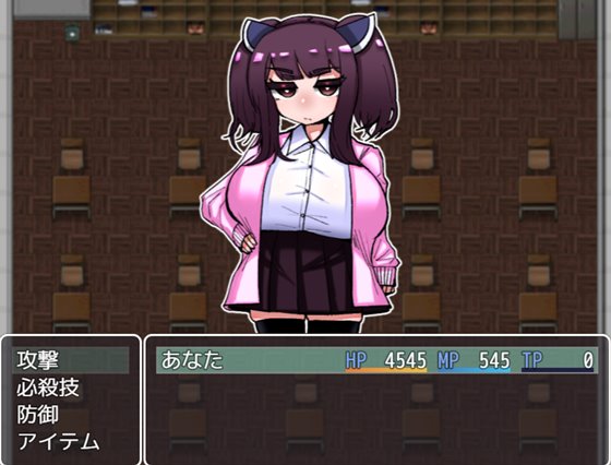 爆乳きりたんに敗北射精するRPG