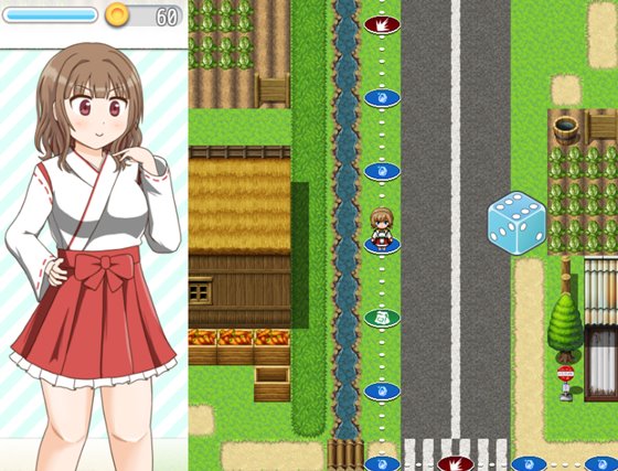 ワガママ巫女の脱衣すごろく