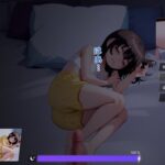 夜の遅い時間、寝ている少女の家