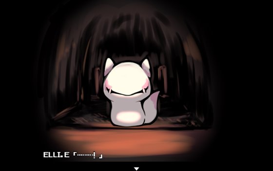 施設内で佇むヒロインELLI.Eの姿