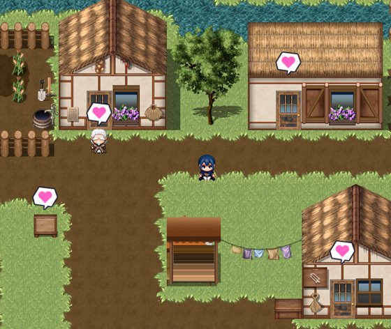 『ドミノとスケベな村』ゲームシーン画像