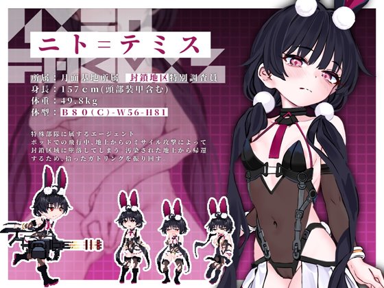 『ニト -穢染隔離区の墜兎-』に登場するヒロインの紹介画像
