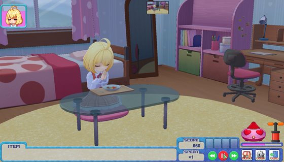 ひみつのまいにち ― こっそり見守るあの子の生活 ―で描かれる女の子の日常シーン