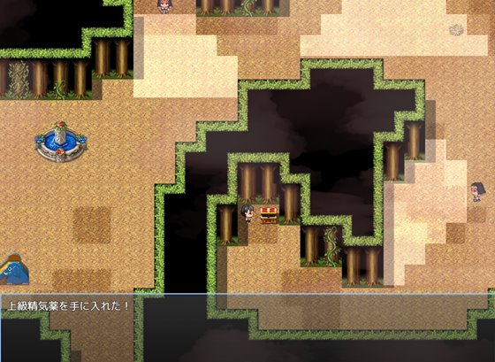 少年退魔師淫闘伝のフィールド探索画面