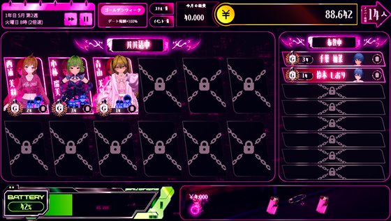 パパ活パンデミクス - 女子大生ビッチ化計画 -のゲームシステム画像