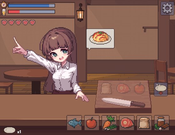 大食いガールのゲームプレイ画面画像